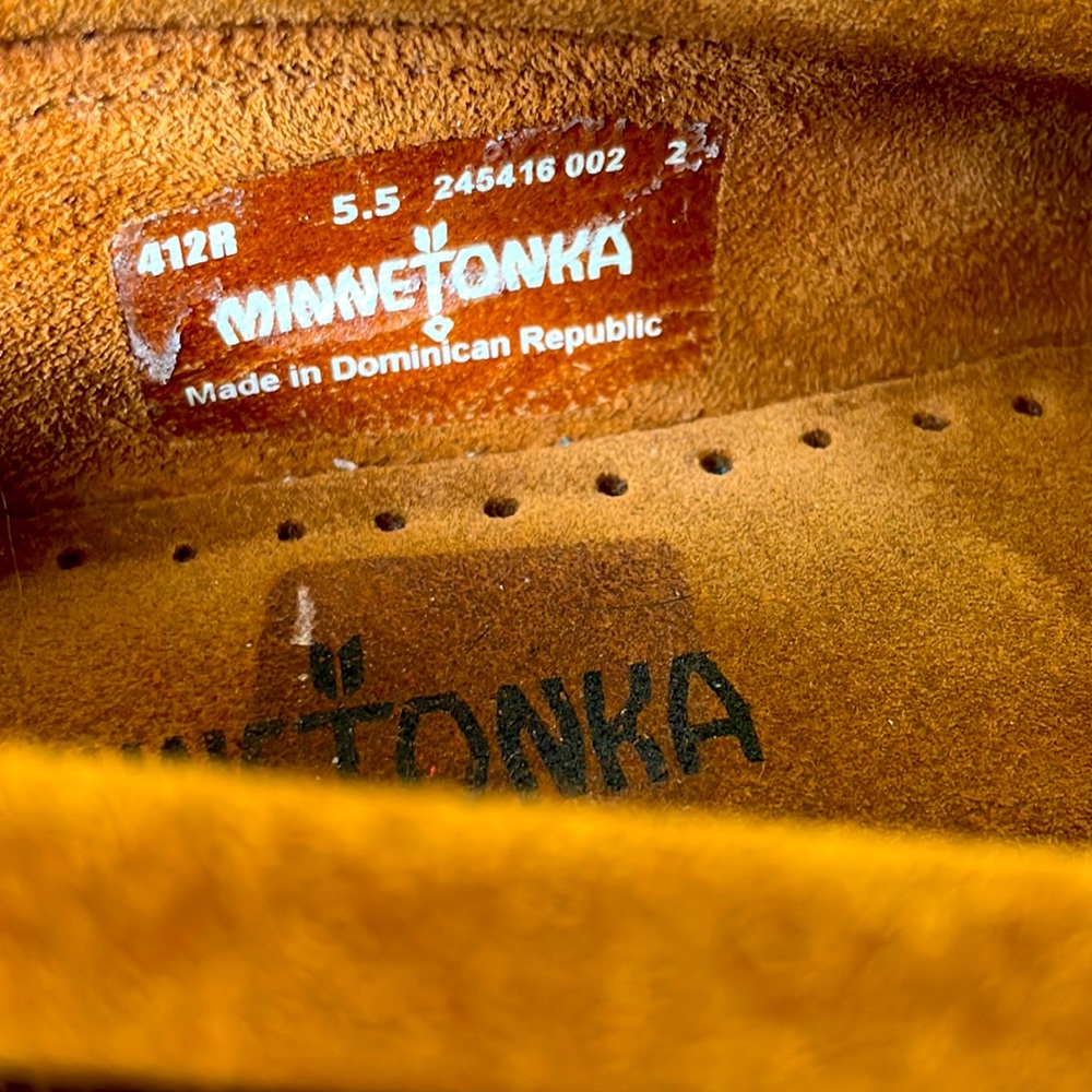 Minnetonka Genuine Suede Kitty Leather Moccasins - Picture 6 of 15